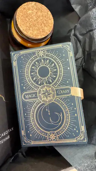 Blue and gold magic diary from A Book Set for Self-Discovery, perfect English books Blue and gold magic diary from A Book Set for Self-Discovery, perfect English books