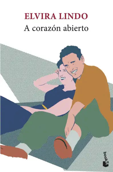 A Corazón Abierto by Elvira Lindo book cover with loving couple A Corazón Abierto by Elvira Lindo book cover with loving couple