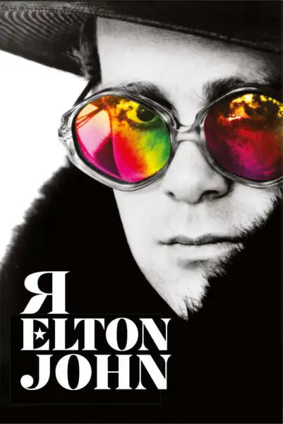Elton John portrait with rainbow sunglasses featured on the official autobiography book Elton John portrait with rainbow sunglasses featured on the official autobiography book