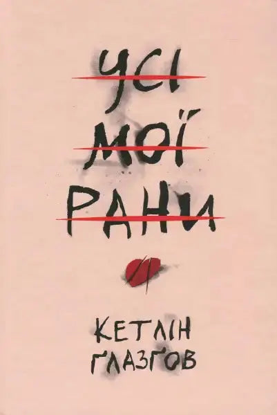 Book cover with crossed-out text for psychological thriller book All My Wounds in English books Book cover with crossed-out text for psychological thriller book All My Wounds in English books