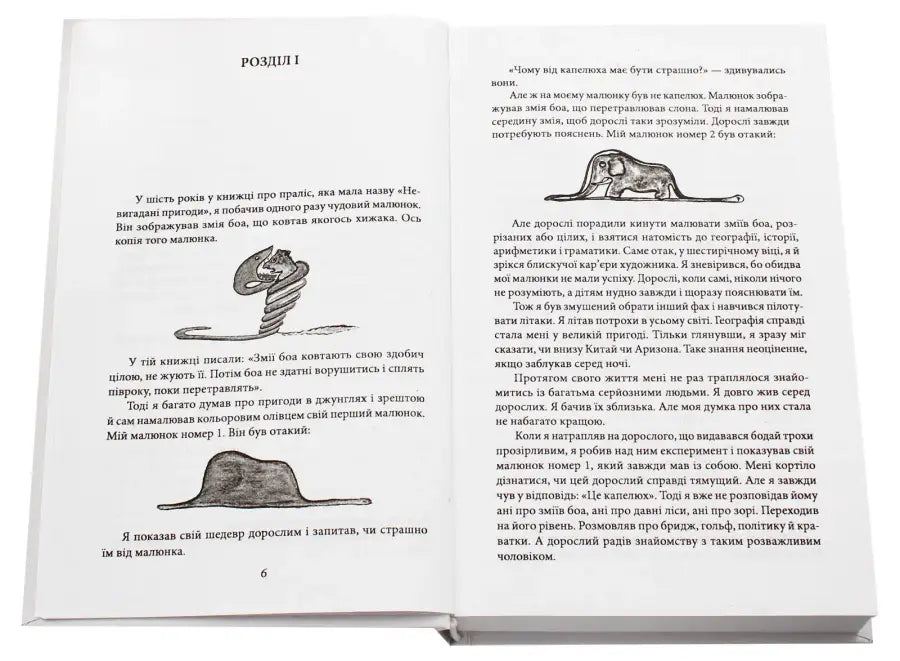 Open book with illustrations and text.