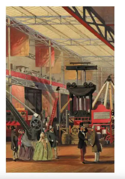 Ukrainian Edition industrial exhibition hall showcasing machinery inspired by Bauhaus art movement Ukrainian Edition industrial exhibition hall showcasing machinery inspired by Bauhaus art movement