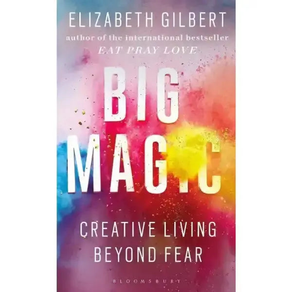 Big Magic book cover with colorful powder explosion, perfect for fans of English books Big Magic book cover with colorful powder explosion, perfect for fans of English books