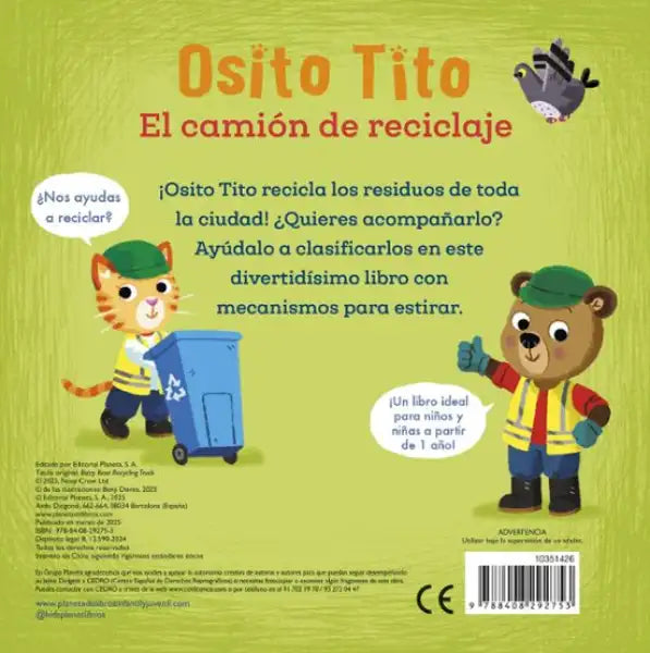 Bizzy Bear Osito Tito Recycling Truck board book Bizzy Bear Osito Tito Recycling Truck board book