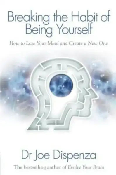 Book cover with maze-like head silhouette for Breaking the Habit of Being Yourself Book cover with maze-like head silhouette for Breaking the Habit of Being Yourself