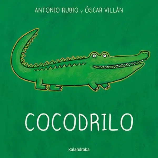 Green KalanDraka alligator plush toy in Antonio Rubio De la Cuna board book Green KalanDraka alligator plush toy in Antonio Rubio De la Cuna board book