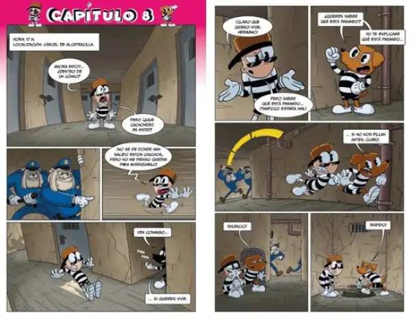 Comic book panel from EL RULAS 1: EL RULAS AND THE LOST MOTILLO, prisoner with key Comic book panel from EL RULAS 1: EL RULAS AND THE LOST MOTILLO, prisoner with key