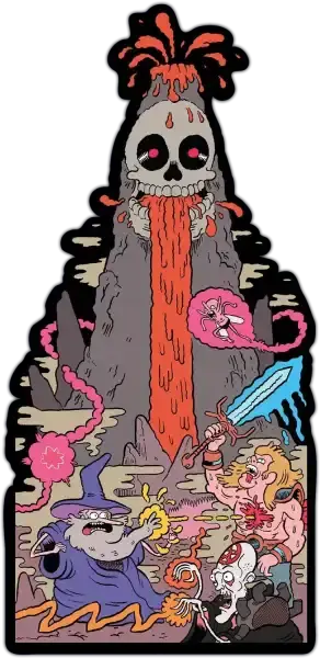 Epic Spell Wars: Battle Wizards duel at skull-shaped volcano with lava and characters Epic Spell Wars: Battle Wizards duel at skull-shaped volcano with lava and characters