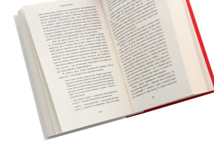 Open book with text.
