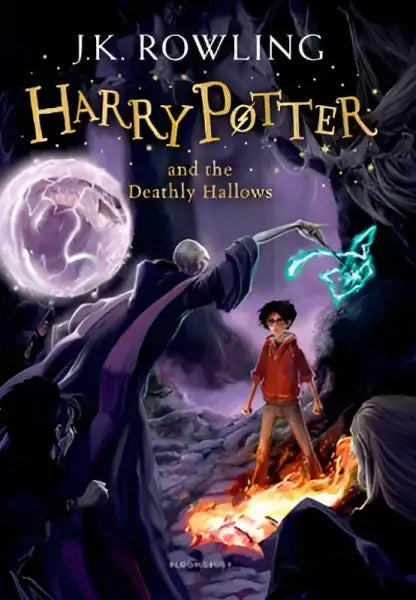 Harry Potter and the Deathly Hallows book cover showcasing the wizarding world Harry Potter and the Deathly Hallows book cover showcasing the wizarding world