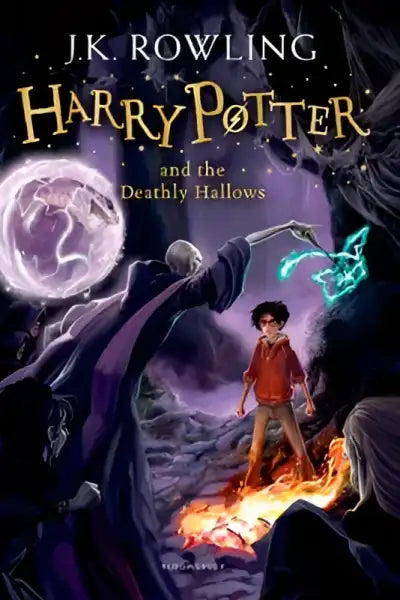 Harry Potter and the Deathly Hallows book cover showcasing the popular Harry Potter books series Harry Potter and the Deathly Hallows book cover showcasing the popular Harry Potter books series