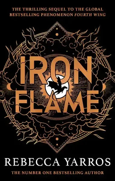 Book cover for Iron Flame, a novel by author Rebecca Yarros Book cover for Iron Flame, a novel by author Rebecca Yarros