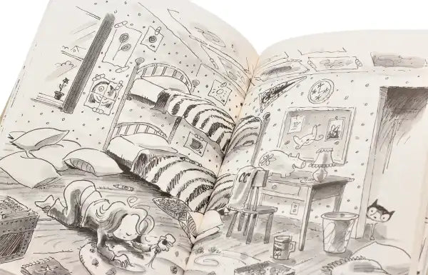 Whimsical children’s book illustration from Judy Moody Goes to College, perfect for kids books Whimsical children’s book illustration from Judy Moody Goes to College, perfect for kids books