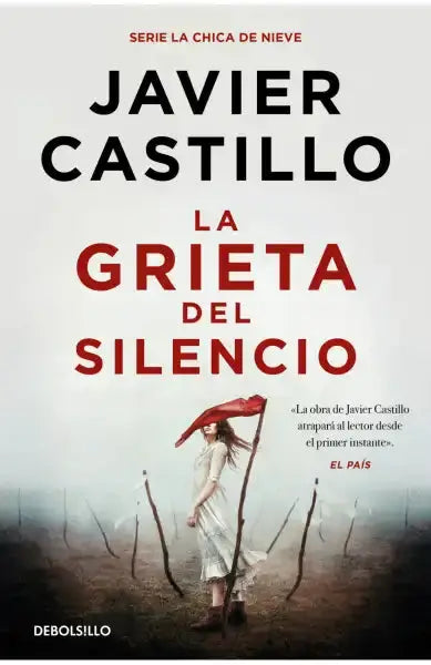 Red umbrella woman on La grieta del silencio book cover by Javier Castillo Red umbrella woman on La grieta del silencio book cover by Javier Castillo
