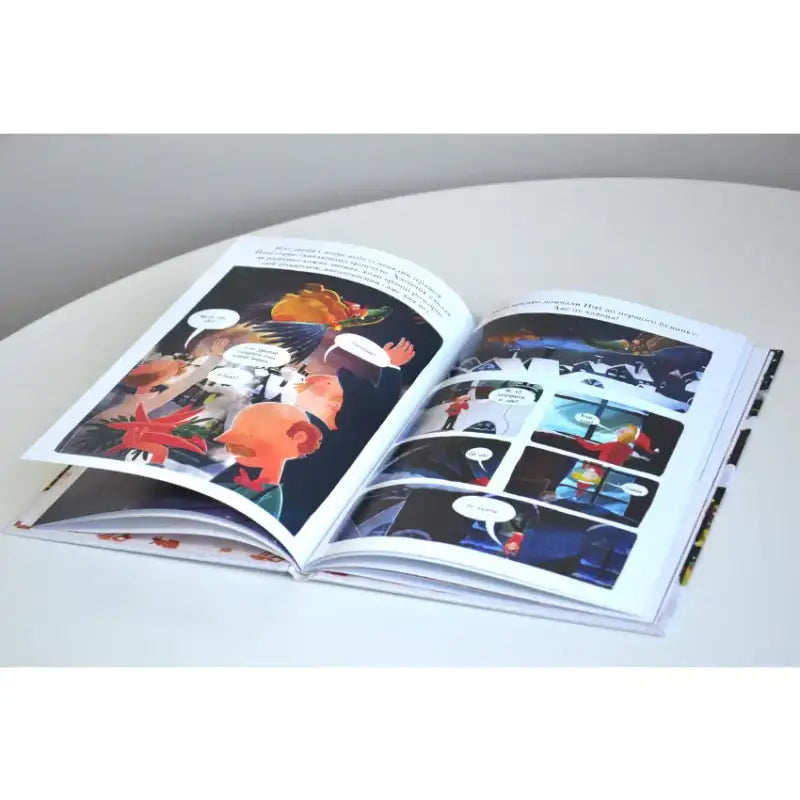 Open comic book.