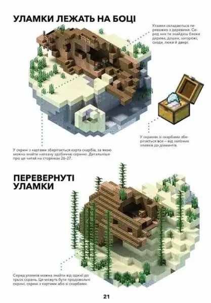 3D pixelated wooden house in Minecraft ocean survival by Stephanie Milton, Ukrainian edition 3D pixelated wooden house in Minecraft ocean survival by Stephanie Milton, Ukrainian edition