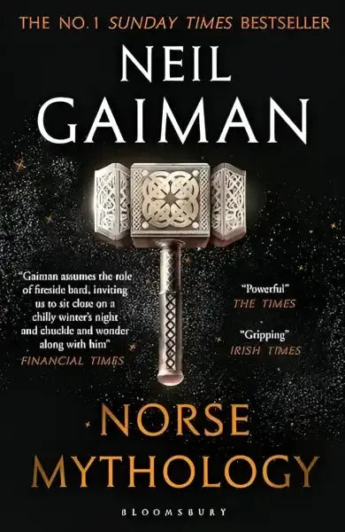 Book cover of Norse Mythology by Neil Gaiman, a popular English book on Norse mythology Book cover of Norse Mythology by Neil Gaiman, a popular English book on Norse mythology