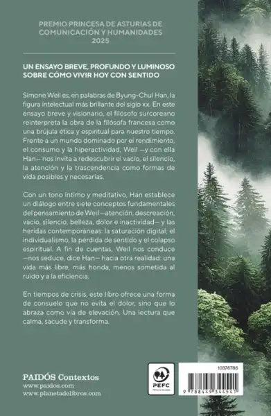 Misty green forest book cover: On God with Simone Weil Misty green forest book cover: On God with Simone Weil