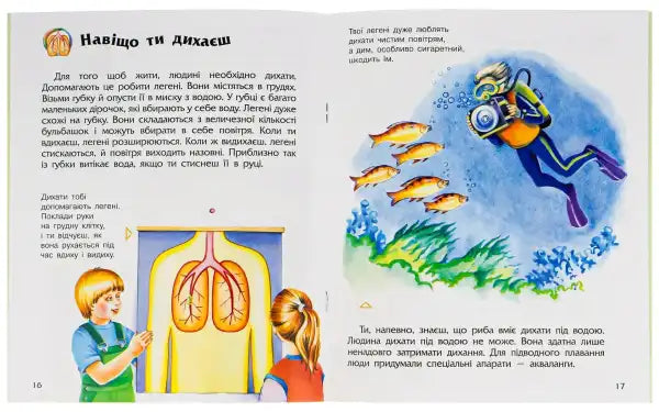 Children’s book pages about breathing from Preschooler’s Encyclopedia The Human Body, English books Children’s book pages about breathing from Preschooler’s Encyclopedia The Human Body, English books