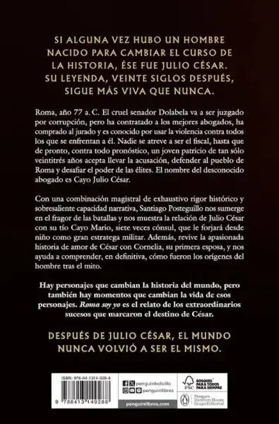 Book cover of Roma Soy by Santiago Posteguillo, Julius Caesar series Book cover of Roma Soy by Santiago Posteguillo, Julius Caesar series