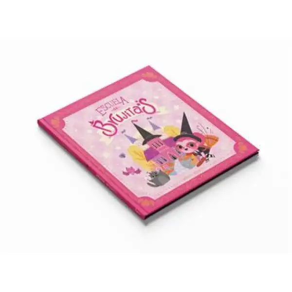 Pink and white hardcover English books with cartoon witches by Brenda Bossato Pink and white hardcover English books with cartoon witches by Brenda Bossato