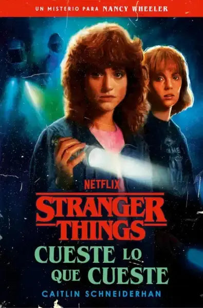 Stranger Things book poster: two women in denim jackets on cosmic backdrop Stranger Things book poster: two women in denim jackets on cosmic backdrop