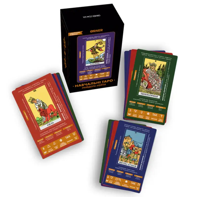 Tarot cards deck with box for Teaching Tarot Cards Rider–Waite Ukrainian Edition Tarot cards deck with box for Teaching Tarot Cards Rider–Waite Ukrainian Edition