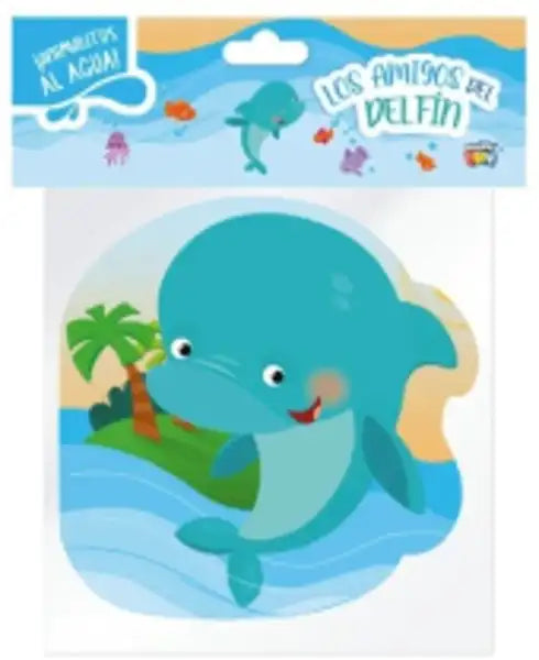 Smiling blue dolphin sticker from The Dolphin’s Friends, los amigos animalitos al agua Smiling blue dolphin sticker from The Dolphin’s Friends, los amigos animalitos al agua