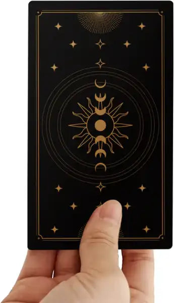 Black and gold tarot card from The Golden Deck – Orner Ukrainian Edition with upright reversed meanings Black and gold tarot card from The Golden Deck – Orner Ukrainian Edition with upright reversed meanings