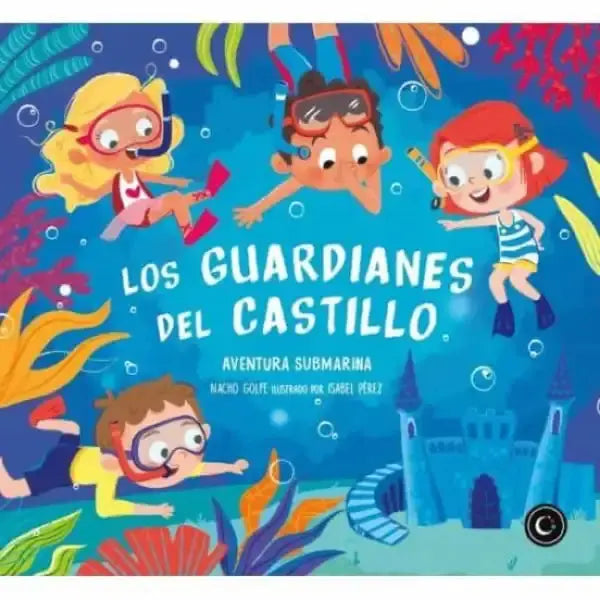 Los Guardianes del Castillo childrens book with colorful underwater scuba divers Los Guardianes del Castillo childrens book with colorful underwater scuba divers