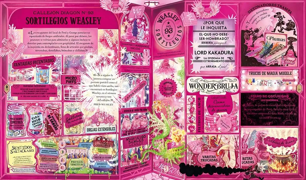 Harry Potter Wizarding product display at Weasley’s Wizard Wheezes in the Potter Wizarding Almanac