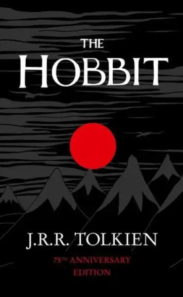 75th anniversary edition of The Hobbit by J.R.R. Tolkien with Bilbo Baggins fantasy adventure 75th anniversary edition of The Hobbit by J.R.R. Tolkien with Bilbo Baggins fantasy adventure