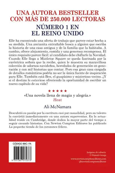 Ali McNamara Christmas romance book cover: Salvó la navidad with stars Ali McNamara Christmas romance book cover: Salvó la navidad with stars