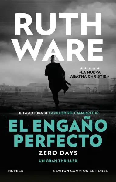 Black-and-white Ruth Ware Perfect Deception book cover silhouette Black-and-white Ruth Ware Perfect Deception book cover silhouette