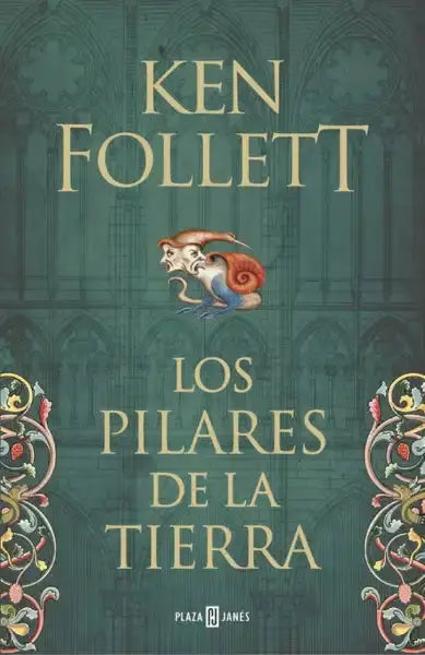 Ken Follett’s The Pillars of the Earth book cover with ornate 12th-century England design Ken Follett’s The Pillars of the Earth book cover with ornate 12th-century England design