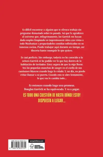 Red cover of The Maid 2 by Freida McFadden, Spanish thriller book Red cover of The Maid 2 by Freida McFadden, Spanish thriller book