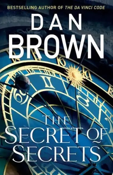 Dan Browns intricate blue clockwork on Robert Langdon book 6 cover Dan Browns intricate blue clockwork on Robert Langdon book 6 cover