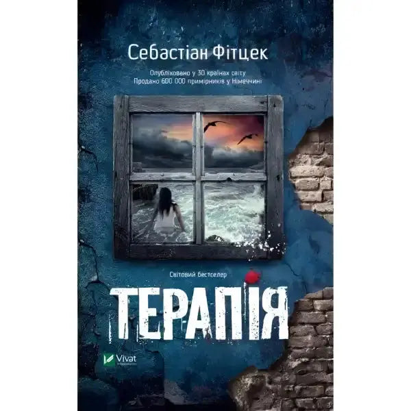 Therapy Book Sebastian Fitzek with a window view on cover, an engaging English book Therapy Book Sebastian Fitzek with a window view on cover, an engaging English book