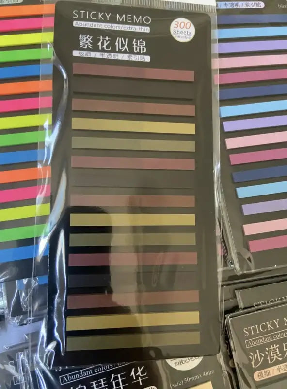 Colorful transparent sticky tabs for books and notes - 300 pieces of transparent sticky tabs Colorful transparent sticky tabs for books and notes - 300 pieces of transparent sticky tabs