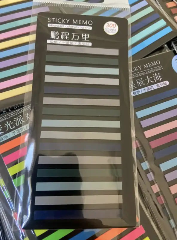 Transparent sticky tabs in muted colors for books and notes, 300-piece pack Transparent sticky tabs in muted colors for books and notes, 300-piece pack