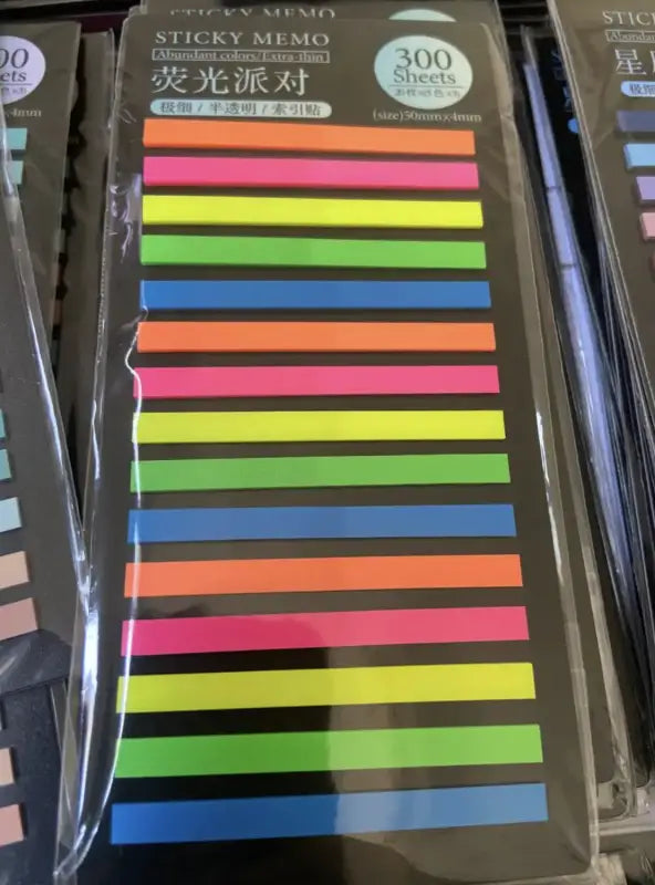 Colorful transparent sticky tabs for books and notes, 300-piece set of transparent sticky tabs Colorful transparent sticky tabs for books and notes, 300-piece set of transparent sticky tabs