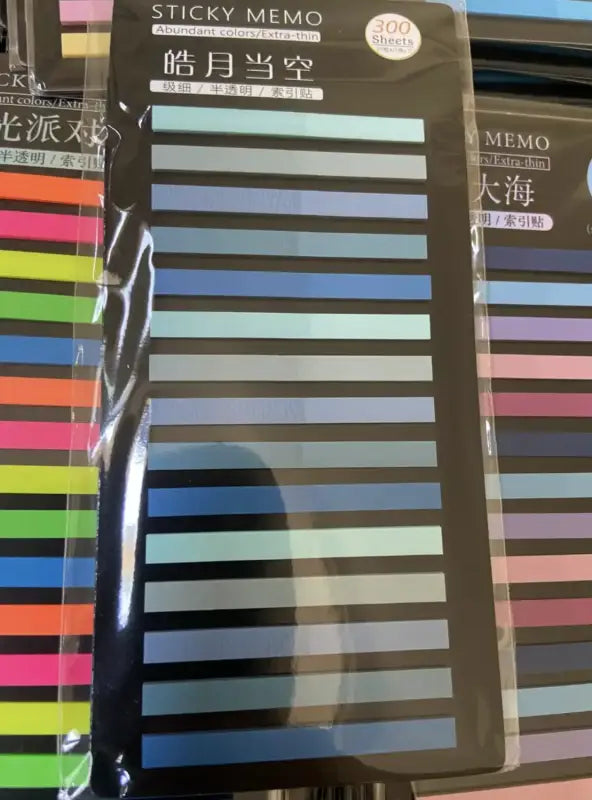 Blue sticky tabs for books and notes, transparent sticky memo notes, 300 pieces Blue sticky tabs for books and notes, transparent sticky memo notes, 300 pieces