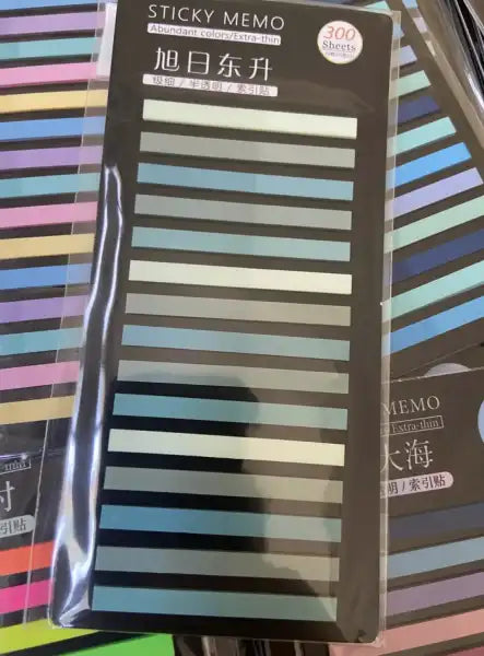 Sticky tabs with gradient color strips, transparent sticky tabs for books and notes Sticky tabs with gradient color strips, transparent sticky tabs for books and notes