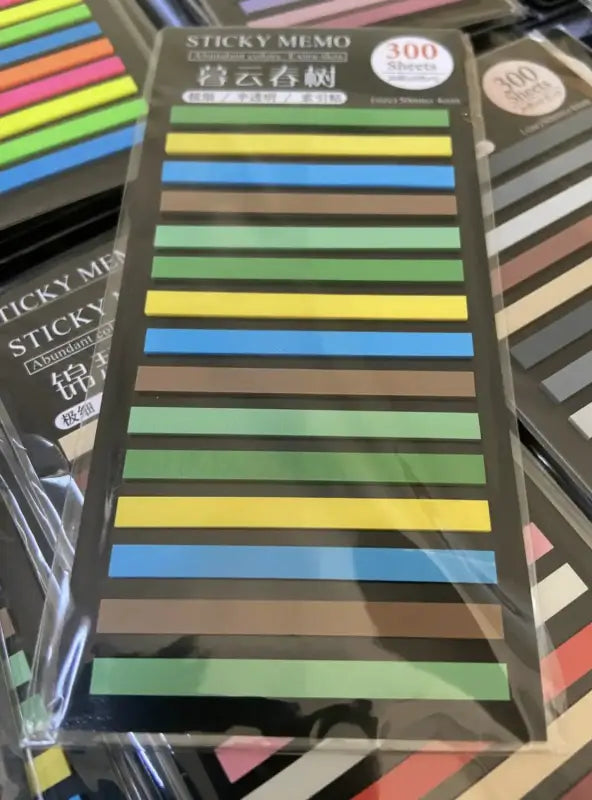 Colorful transparent sticky tabs for books and notes, perfect for organizing and marking Colorful transparent sticky tabs for books and notes, perfect for organizing and marking