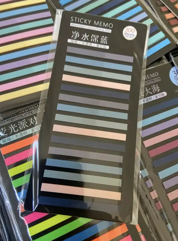 Colorful transparent sticky tabs for books and notes, perfect for organizing and highlighting Colorful transparent sticky tabs for books and notes, perfect for organizing and highlighting