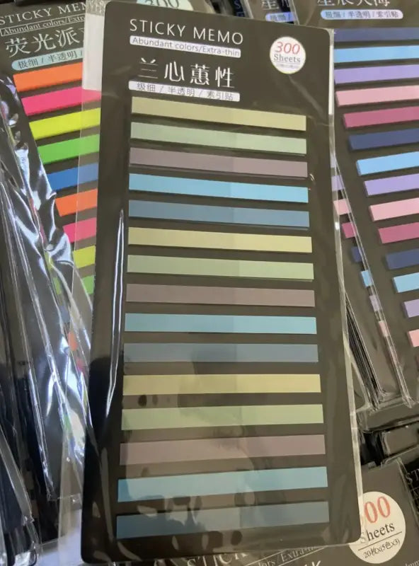 Colorful transparent sticky tabs for Books and Notes, 300 Pieces, easy to organize Colorful transparent sticky tabs for Books and Notes, 300 Pieces, easy to organize