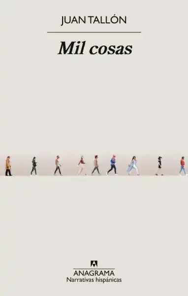 Minimalist beige cover of Thousand Things by Juan Tallón, mil cosas in a single day Minimalist beige cover of Thousand Things by Juan Tallón, mil cosas in a single day
