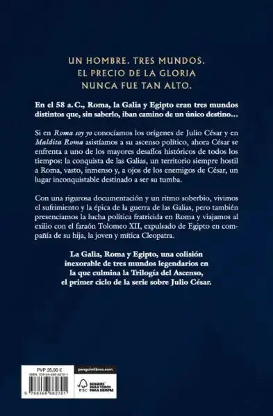 Navy blue cover of Three Worlds (Los Tres Mundos, Serie Julio César 3) Navy blue cover of Three Worlds (Los Tres Mundos, Serie Julio César 3)
