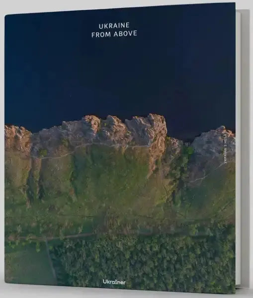 Hardcover Ukraine from Above by Bohdan Logvinenko Ukrainian Edition large-format photo book featuring coastline aerial view Hardcover Ukraine from Above by Bohdan Logvinenko Ukrainian Edition large-format photo book featuring coastline aerial view
