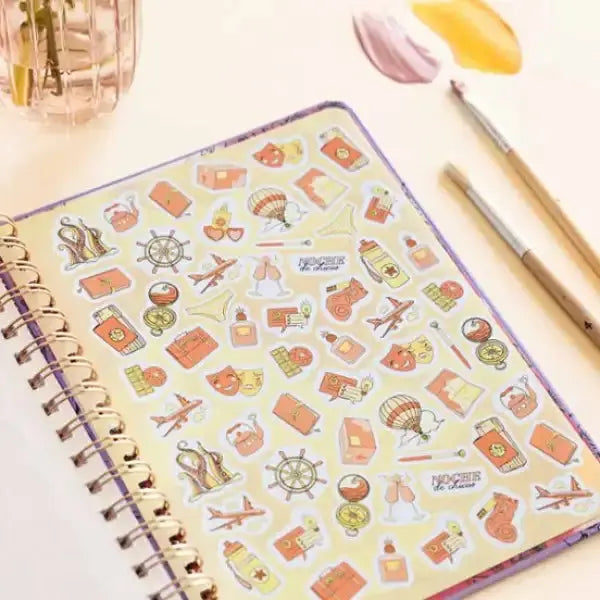 Vecina rubia agenda anual semanal planner with travel stickers Vecina rubia agenda anual semanal planner with travel stickers